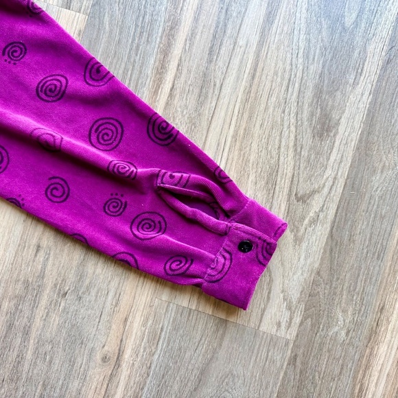 LAVON Vintage Button-Up Shirt Purple Swirl Print Long Sleeve Size M - Picture 9 of 12